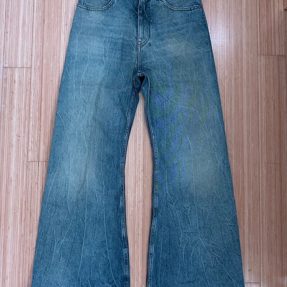 MM6 Maison Martin Margiela Faded Blue Bootcut Jeans
